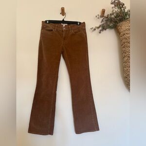 Lucky Brand Sweet Boot Corduroy Pants Brown 6/28 Mid Rise 9” Flare Bootcut $109